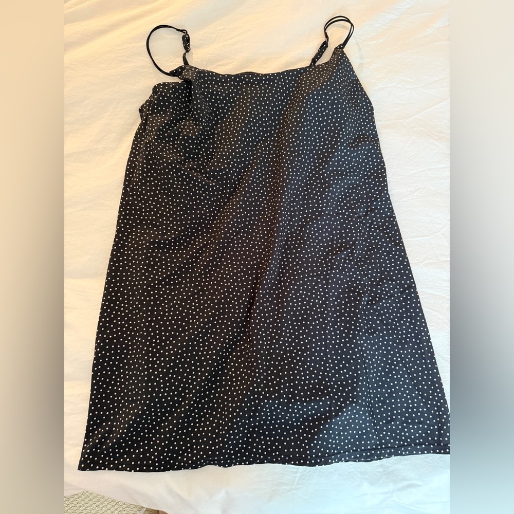 Abercrombie & Fitch Black Polka Dot Mini Traveler Dress XL tall